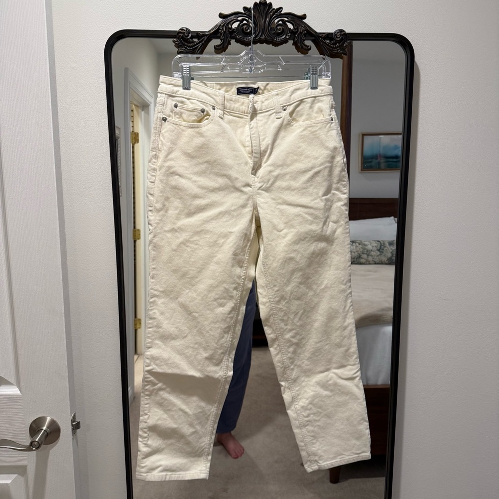 Vineyard Vines Cream Straight-Leg Corduroy Pants